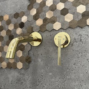 Rea Argon, umývadlová batéria pod omietku + montážny systém BOX, zlatá lesklá, REA-B7809