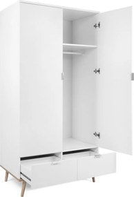 Šatníková skriňa Göteborg, biela/dub sonoma