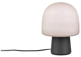 Čierno-biela stolová lampa so skleneným tienidlom (výška 27 cm) Steen – Trio