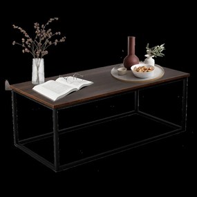 Moderný konferenčný stolík z MDF a kovu 100 x 55 cm