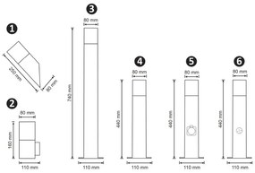Vonkajšie svietidlo NEW YORK 1xE27/40W/230V IP44 antracit