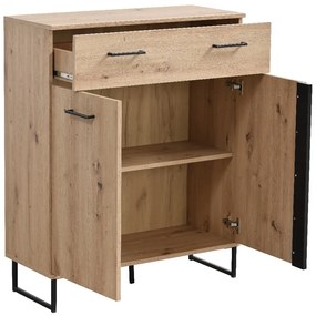 Komoda do predsiene Nathan - dub artisan/čierna