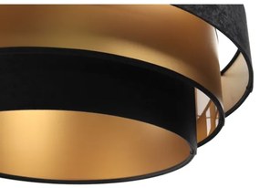 Luster na lanku TRINITI 1xE27/60W/230V čierna/zlatá