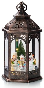 Markslöjd 704973 - LED Vianočná dekorácia ROLF LED/3xAA hnedá lucerna