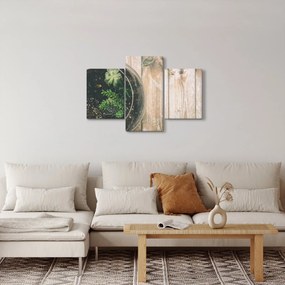Obraz sukulentov v skle (90x60 cm)