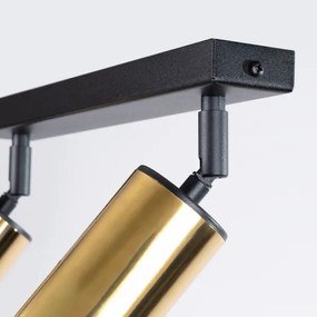 Sollux SL.1383 - Bodové svietidlo WINX 2xGU10/10W/230V čierna/zlatá