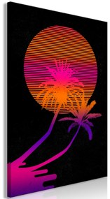 Artgeist Obraz - Palm at Sunrise (1 Part) Vertical Veľkosť: 20x30, Verzia: Na talianskom plátne