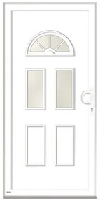 Vchodové plastové dvere A1400 100 Ľ, biele