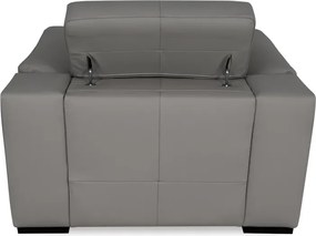 Moderné kožené kreslo LOREN II, sivá (madras - 128 grey)