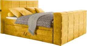 XXXLutz BOXSPRINGOVÁ POSTEĽ, 180/200 cm, žltá Carryhome - Online Only spálne - 002220044509