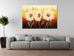 Gario Ručne maľovaný obraz Krásne kvety Rozmery: 120 x 80 cm