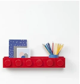 Detská červená nástenná polička LEGO® Sleek