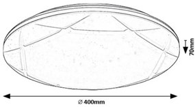 Rabalux 71053 - LED Stropné svietidlo OSWALD LED/24W/230V 4000K pr. 40 cm
