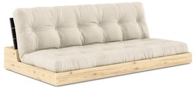 Sivo-béžová ľanová rozkladacia pohovka 196 cm Base – Karup Design