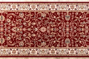 Behúň NAIN 144 51066 Ornament / Kvety, bordový / béžový