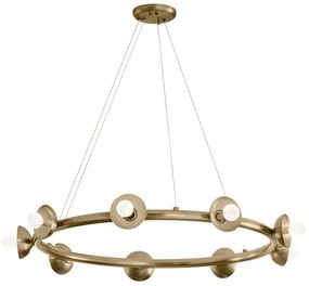 Kichler KL-PALTA9-CPZ - Závesný luster PALTA 9xE14/40W/230V, zlatý