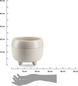 Květináč na nožičkách BOTANICA 23,1x18,3 cm béžový