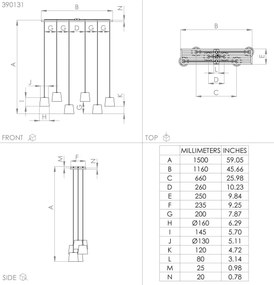 Eglo 390131 - Luster na lanku CAMARIOCA 6xE27/40W/230V čierna/hnedá