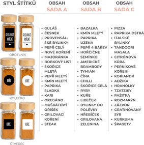 Orion Sada 16ks koreničiek BLACK 80ml + 4ks organizér na koreničky VASKY NEREZ + sada 16ks štítkov