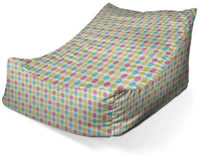 Sablio Sedací vak Lounge Veselé Farebné bodky - 80 x 95 x 50 cm