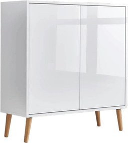 XXXLutz KOMODA, biela, biela s vysokým leskom, 79/86/33 cm MID.YOU - Komody - 001067000601