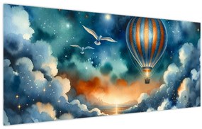 Obraz - Lietať nočnou oblohou (120x50 cm)
