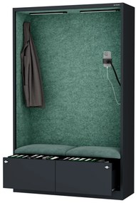 Sally 1150mm korpus Antracytowy - siedzisko Zielony