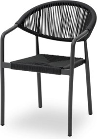 STAR záhradná stolička s podrúčkami antracit