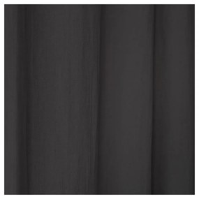 Tmavosivý ľanový záves s pútkami Linen Tales Night Time, 250 x 140 cm