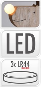 Vianočný LED Sob Oliver zlatá, 26 cm
