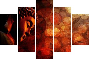 Obraz - Budha v červených tónoch (150x105 cm)
