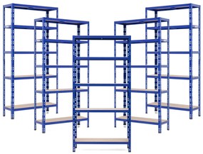 Balíček 5xSUPER EKO HIT - Policový regál Trestles RNDU-KUI 1800x900x600, nosnosť 875 kg, 5 políc Farba: modrá