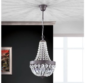 Orion HL 6-1551/1 - Krištáľový luster na reťazi ARILA 1xE27/60W/230V hnedá/patina