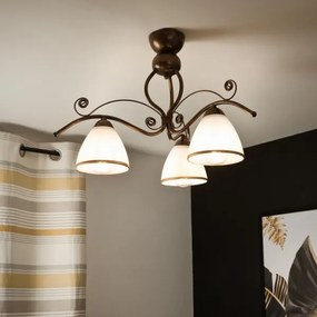 Brilagi - LED Prisadený luster ANTICO 3xE27/60W/230V bronz patina