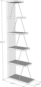 Sconto Regál/knižnica TLOS borovica/čierna