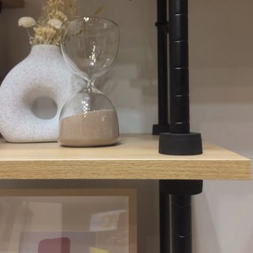 Kovové regály v industriálnom štýle DECO s 5 policami, 185x85x35 cm