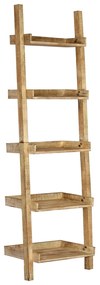 Rebríková polica z mangovníkového dreva hnedá 75x37x205 cm 247873
