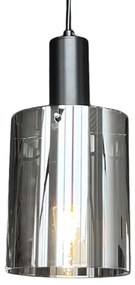 Luster na lanku ARCADIA 1xE27/60W/230V pr. 13 cm čierna/dymová