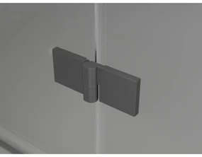 Mexen Lunar, L Duo výklopný sprchový kút 95 x 80 cm, 8mm číre sklo, grafitový profil, 834L-095L-080P-95-00