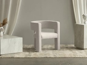 Béžovo-sivé dizajnové kreslo ALPAH E