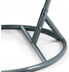 Sivé závesné kreslo KOLUMBIA so stojanom