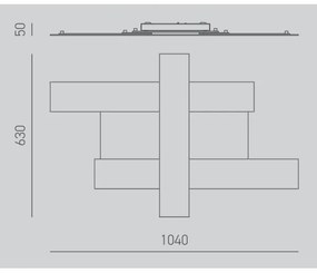 Gea Luce DOHA P G N - LED Stropné svietidlo DOHA LED/50W/230V 104 cm čierna
