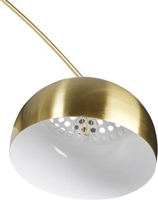 Stojaca lampa mosadz s čiernym mramorovým podstavcom s mosadzným tienidlom - XXL