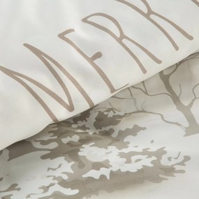 VIANOČNÉ OBLIEČKY Z MIKROVLÁKNA SNOWFLAKE 200X220 CM, 2 KS 70X80 CM VZOROVANÉ