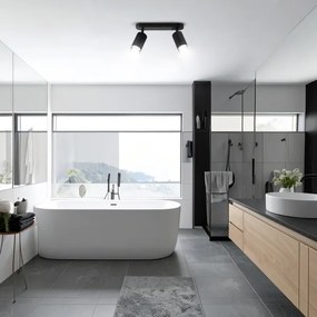 Brilagi - Kúpeľňové bodové svietidlo SELE 2xGU10/30W/230V IP44 čierna