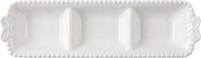 Biela porcelánová mištička s motýlikmi Butterfly - 25*7*3 cm
