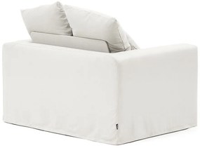 Biele ľanové kreslo Nora – Kave Home