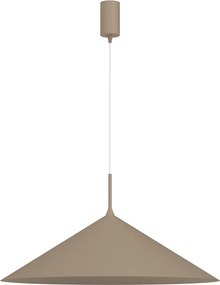 Závesné svietidlo Capital, 1x tmavobéžové kovové tienidlo, (fi 60cm), be