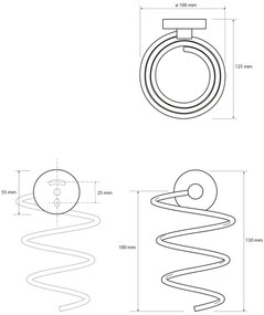 SAPHO XR002 X-Round držiak na fén, špirála,strieborný