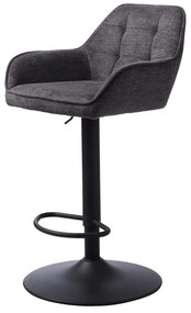Tmavosivá barová stolička s nastaviteľnou výškou Nolan – Unique Furniture